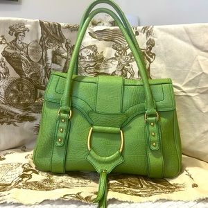 Vintage Dolce and Gabbana green Leather